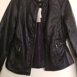 baccini faux leather jacket